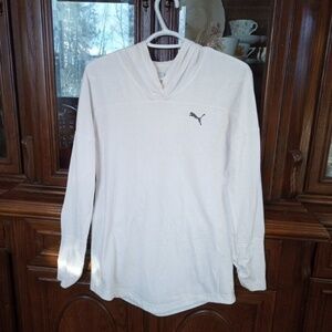 White Women's Hooded PUMA T-Shirt